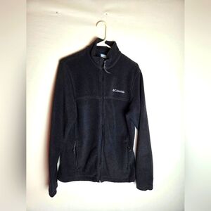 Columbia Black Full Zip Fleece Jacket Size Medium